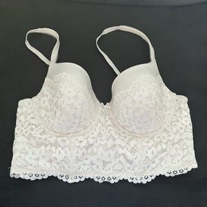 Victoria’s Secret longline lace corset bra in 38C